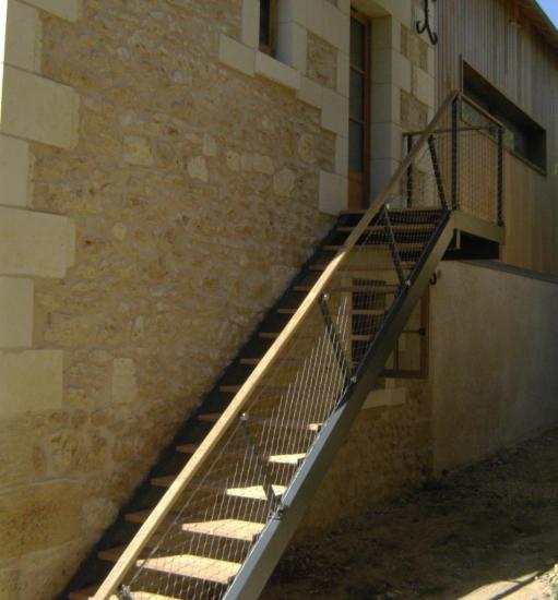 escalier et passerelle en cable acier inox (2)